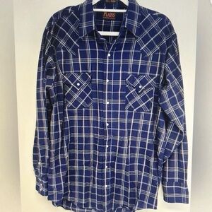 Blue Plaid Men's Shirt